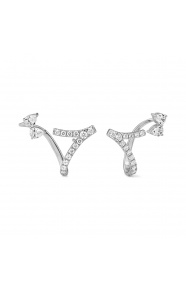 Pendientes de oro blanco de 18 Kt con diamantes talla pera de 1,15 ct