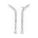 Pendientes Largos de oro blanco de 18 Kt con diamantes de 0,60 ct