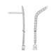 Pendientes Largos de oro blanco de 18 Kt con diamantes de 0,60 ct