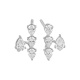 Pendientes de oro blanco de 18 Kt con diamantes talla pera de 0,95 ct