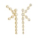 Pendientes Largos de oro amarillo de 18 Kt con diamantes de 0,75 ct