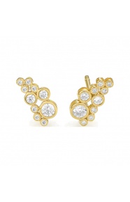 Pendientes de oro amarillo de 18 Kt con diamantes de 0,50 ct