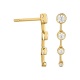 Pendientes Largos de oro amarillo de 18 Kt con diamantes de 0,45 ct