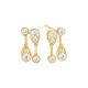 Pendientes Largos de oro amarillo de 18 Kt con diamantes de 0,50 ct