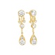 Pendientes Largos de oro amarillo de 18 Kt con diamantes de 1,20 ct