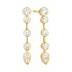 Pendientes Largos de oro amarillo de 18 Kt con diamantes de 0,75 ct