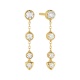 Pendientes Largos de oro amarillo de 18 Kt con diamantes de 0,55 ct