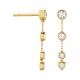 Pendientes Largos de oro amarillo de 18 Kt con diamantes de 0,55 ct