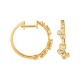 Pendientes Criollas de oro amarillo de 18 Kt con diamantes de 0,40 ct