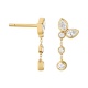 Pendientes Largos de oro amarillo de 18 Kt con diamantes talla pera de 0,69 ct