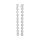 Pendientes Largos de oro blanco de 18 Kt con diamantes de 1,85 ct
