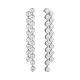 Pendientes Largos de oro blanco de 18 Kt con diamantes de 3,40 ct