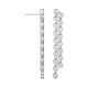 Pendientes Largos de oro blanco de 18 Kt con diamantes de 3,40 ct