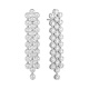 Pendientes Largos de oro blanco de 18 Kt con diamantes de 4,80 ct