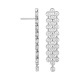 Pendientes Largos de oro blanco de 18 Kt con diamantes de 4,80 ct