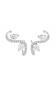 Pendientes de oro blanco de 18 Kt con diamantes talla pera de 1,30 ct