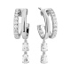 Pendientes Largos de oro blanco de 18 Kt con diamantes talla pera de 0,65 ct