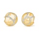 Pendientes de oro amarillo de 18 Kt con diamantes de 0,43 ct