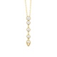 Colgante Largo de oro amarillo de 18 Kt con diamantes de 0,40 ct