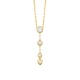 Colgante Largo de oro amarillo de 18 Kt con diamantes de 0,28 ct