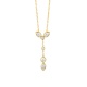 Colgante Largo de oro amarillo de 18 Kt con diamantes talla pera de 0,45 ct