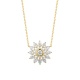 Colgante Rosetón de oro amarillo de 18 Kt con diamantes talla pera de 0,85 ct