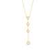 Collar Cadena con motivos de oro amarillo de 18 Kt con diamantes de 0,49 ct