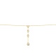 Collar Cadena con motivos de oro amarillo de 18 Kt con diamantes de 0,49 ct