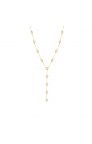 Collar Cadena con motivos de oro amarillo de 18 Kt con diamantes de 1,25 ct