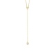 Collar Cadena con motivos de oro amarillo de 18 Kt con diamantes talla princesa de 0,21 ct
