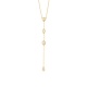 Collar Cadena con motivos de oro amarillo de 18 Kt con diamantes de 0,50 ct