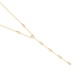 Collar Cadena con motivos de oro amarillo de 18 Kt con diamantes talla marquesa de 0,75 ct
