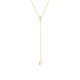 Collar Cadena con motivos de oro amarillo de 18 Kt con diamantes talla pera de 0,25 ct