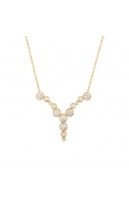 Collar de oro amarillo de 18 Kt con diamantes de 0,90 ct
