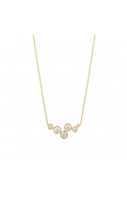 Collar de oro amarillo de 18 Kt con diamantes de 0,43 ct