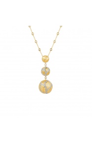 Collar de oro amarillo de 18 Kt con diamantes de 0,85 ct