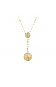 Collar de oro amarillo de 18 Kt con diamantes de 0,58 ct