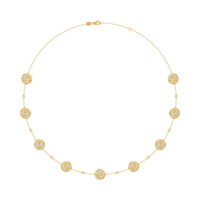 Collar de oro amarillo de 18 Kt con diamantes de 1,40 ct