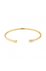 Esclava de oro amarillo de 18 Kt con diamantes de 0,24 ct