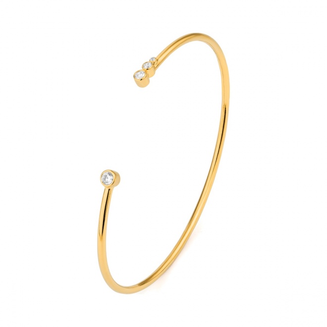 Esclava de oro amarillo de 18 Kt con diamantes de 0,24 ct