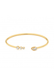 Esclava de oro amarillo de 18 Kt con diamantes de 0,75 ct