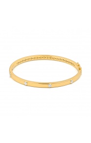 Esclava Plana de oro amarillo de 18 Kt con diamantes de 0,53 a 1,05 ct