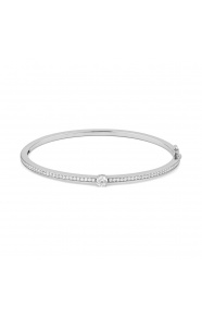 Esclava de oro blanco de 18 Kt con diamantes de 0,80 a 1,18 ct