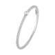 Esclava de oro blanco de 18 Kt con diamantes de 0,80 a 1,18 ct