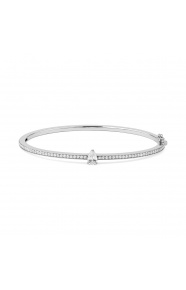 Esclava de oro blanco de 18 Kt con diamantes de 0,80 a 1,18 ct