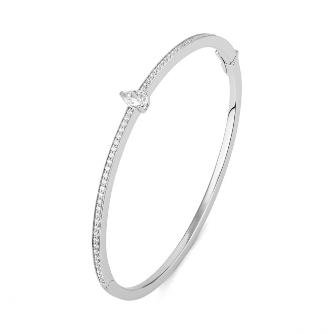 Esclava de oro blanco de 18 Kt con diamantes de 0,80 a 1,18 ct