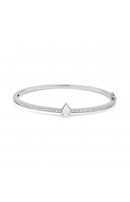 Esclava de oro blanco de 18 Kt con diamantes de 1,18 ct