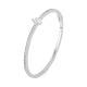 Esclava de oro blanco de 18 Kt con diamantes de 1,18 ct