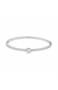 Esclava de oro blanco de 18 Kt con diamantes de 1,18 ct