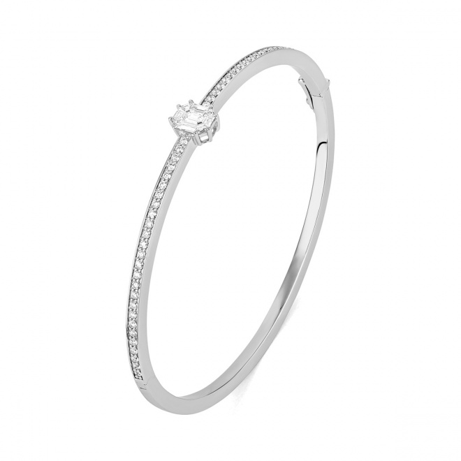 Esclava de oro blanco de 18 Kt con diamantes de 1,10 ct